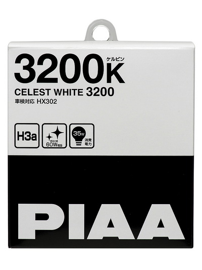 Лампа галогенная PIAA, CELEST WHITE, H3a, 3200K, 35W, 2 шт., HX302-H3a