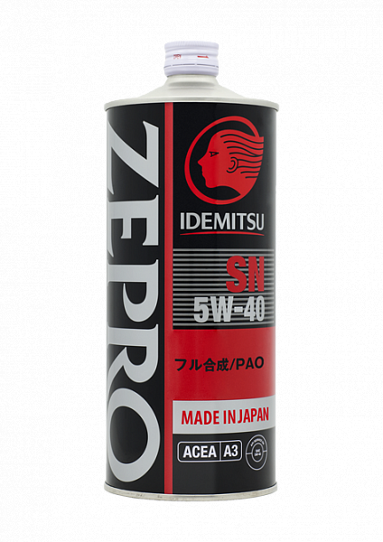 Масло моторное IDEMITSU  ZEPRO RACING 5W40, SN, A3, синтетическое, 1л, 3585001