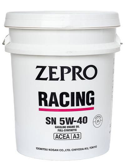 Масло моторное IDEMITSU  ZEPRO RACING 5W40, SN, A3, синтетическое, 20л, 3585020