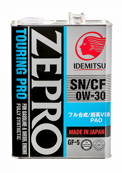 Масло моторное IDEMITSU ZEPRO TOURING PRO 0W30, SN/CF, GF-5, синтетическое, 4л, 3615004