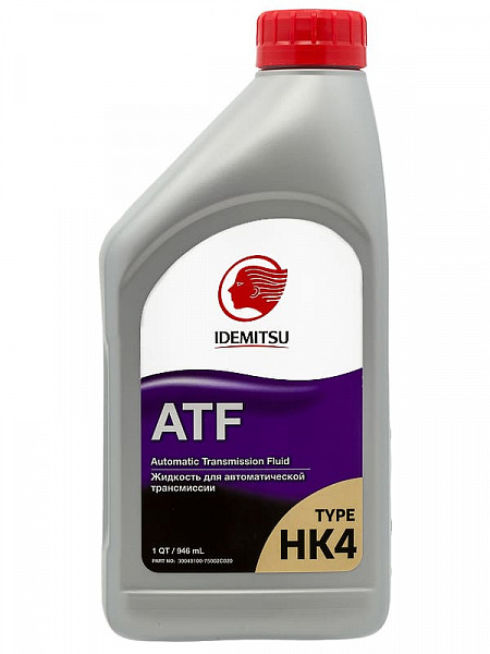 Трансмиссионное масло для АКПП IDEMITSU ATF TYPE-HK4, HYUNDAI/KIA ATF SP-IV, 0.946л, 30040100750